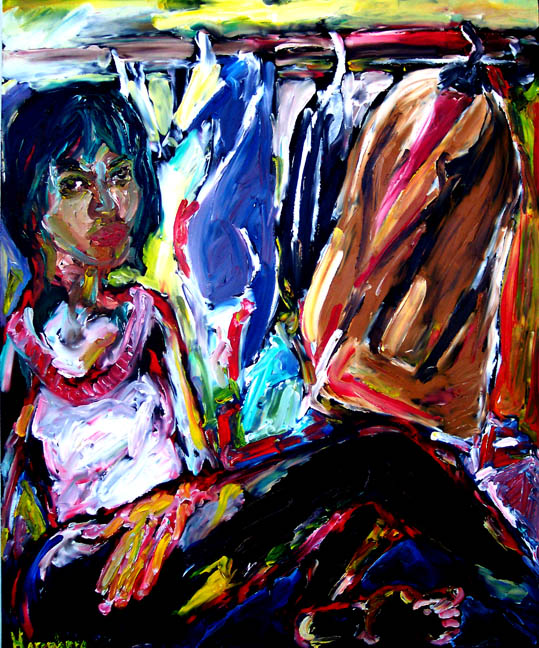 Woman with Clothes